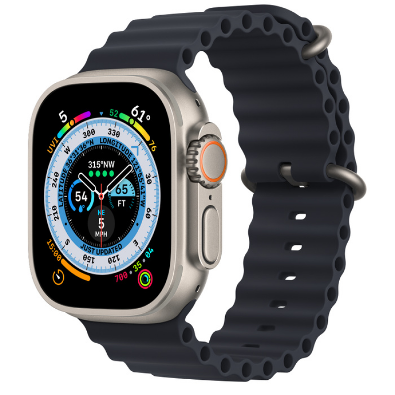Apple Watch Ultra 49 mm Titanium Case with Midnight Ocean Band