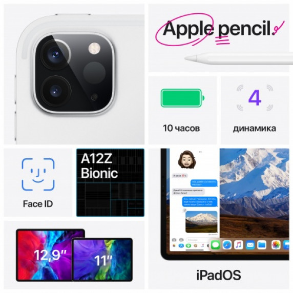 Apple iPad Pro 12.9 Wi-Fi 512GB 2020 Серебряный