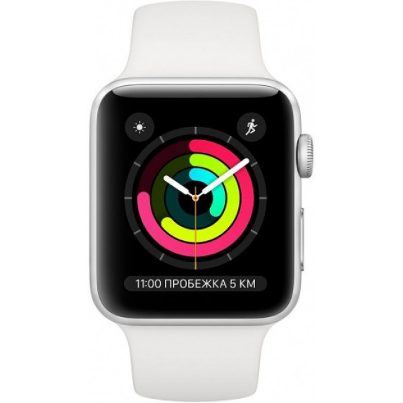 Apple Watch S3 38mm Silver Aluminum / White Sport Band (MTEY2RU/A)