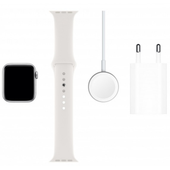 Apple Watch S5 40mm Silver Aluminum / White Sport Band