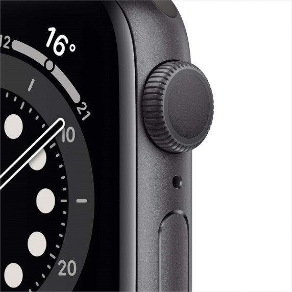 Apple Watch S6 40mm Space Gray Aluminum Case/ Black Sport Band