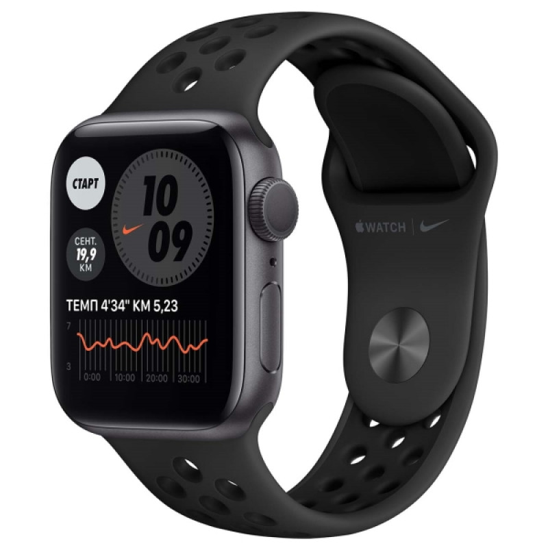 Apple Watch SE 44mm Space Gray Aluminum Case / Anthracite/Black NIKE Sport Band