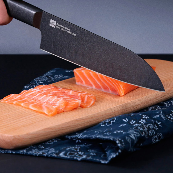 Набор кухонных ножей Xiaomi Huohou Black Nonstick Heat Knife Set