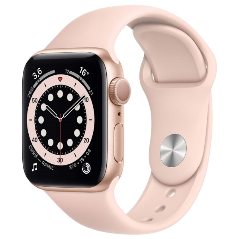 Apple Watch S6 44mm Gold Aluminum Case / Pink Sand Sport Band